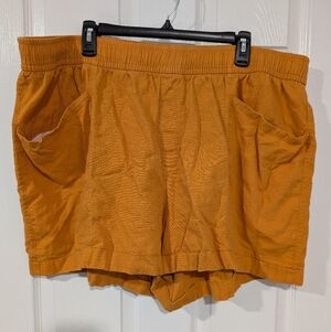 Old Navy Orange Linen Blend Pull On Style Shorts in Size 3X
